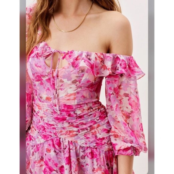 For Love and Lemons Sofia Mini Dress Size Small (Worn Once) - Picture 5 of 7